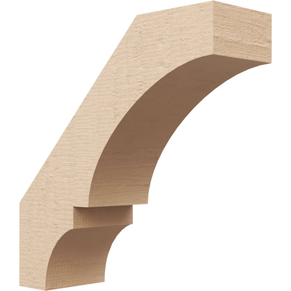 Ekena Millwork 5-inch W x 16-inch D x 16-inch H Balboa Rough Cedar Woodgrain TimberThane Knee Brace, Primed BRCUR05X16X16BOARCPR - main